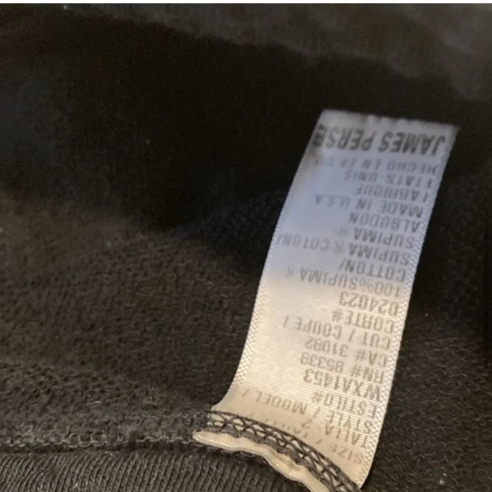 James Perse 100% Supima Cotton French Terry Black Low-Rise Back Pocket Joggers 2